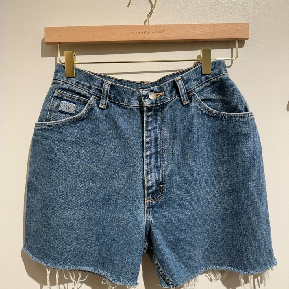 Lee Women's Mid-Blue High-Rise Denim Shorts